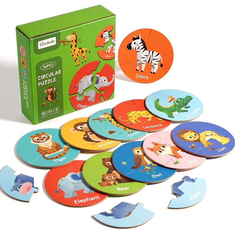 Children'S Puzzle Board Game Wooden Pair Touch Animal Matching Puzzle Interactive Concentration Logic Training Toys - Image 1